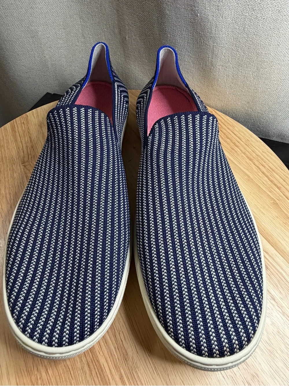 Rothy’s women’s Riviera Pinstripe shoes